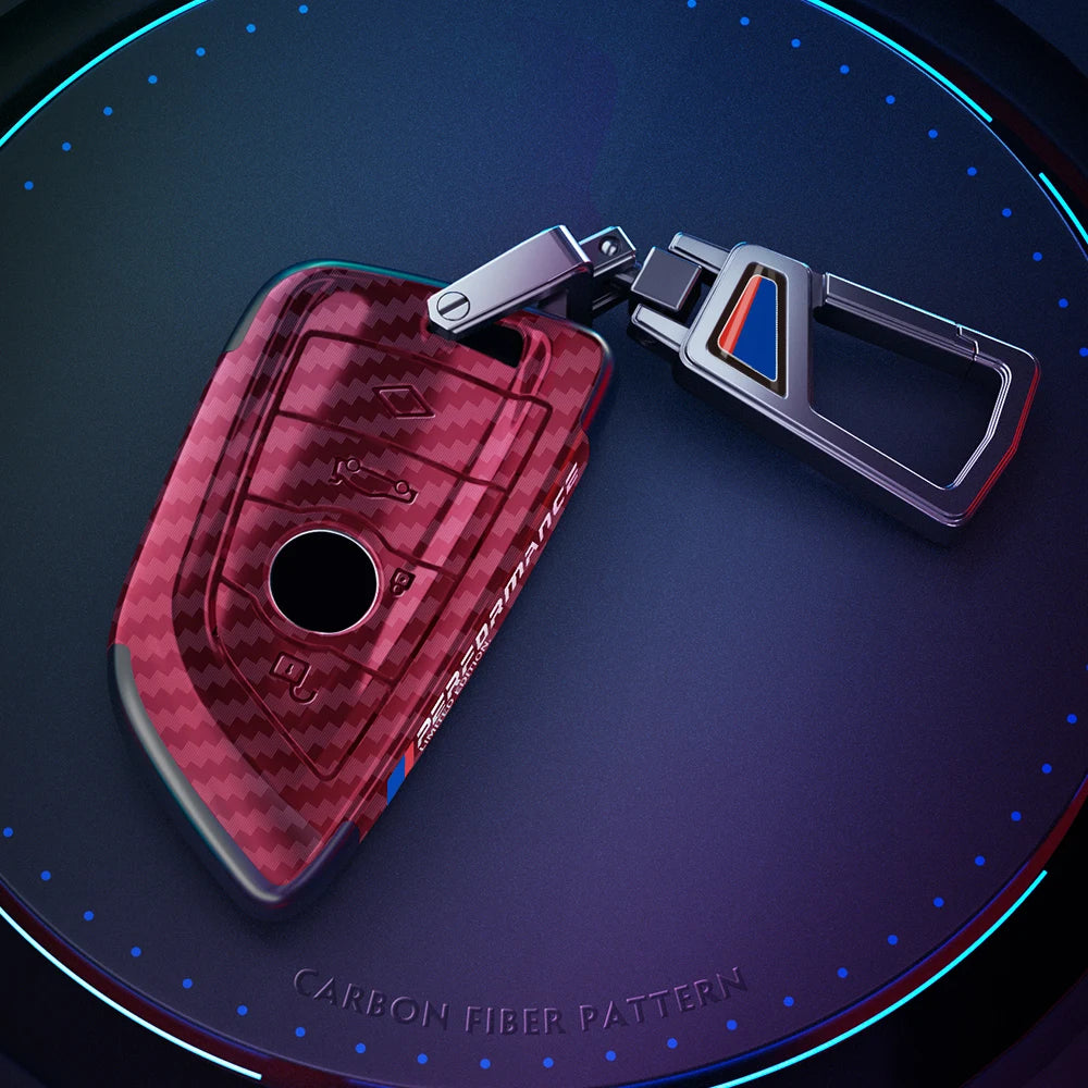 Carbon Fiber Style Key Cover For G-Series BMW