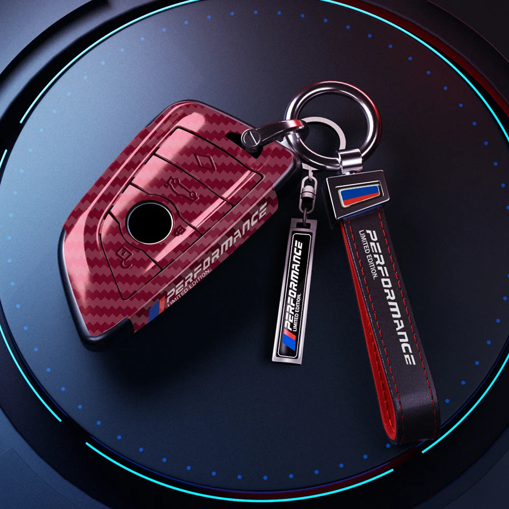 Carbon Fiber Style Key Cover For G-Series BMW